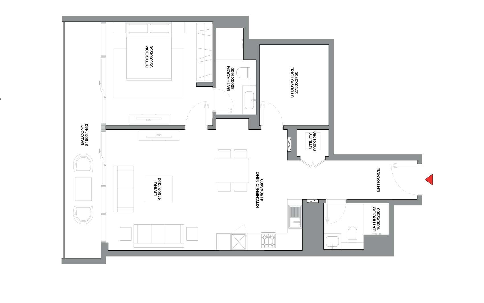 Verde-1BR-Floorplan