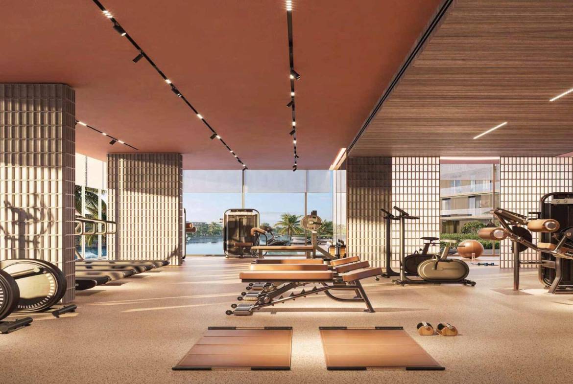 Spacious modern gym with large windows and premium fitness equipment