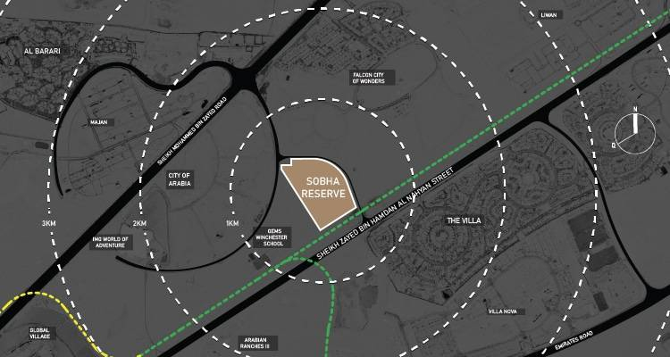 Sobha Reserve Location Map